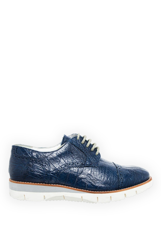 Cesare di Napoli shoes for men from alligator leather blue 154719 - photo 1