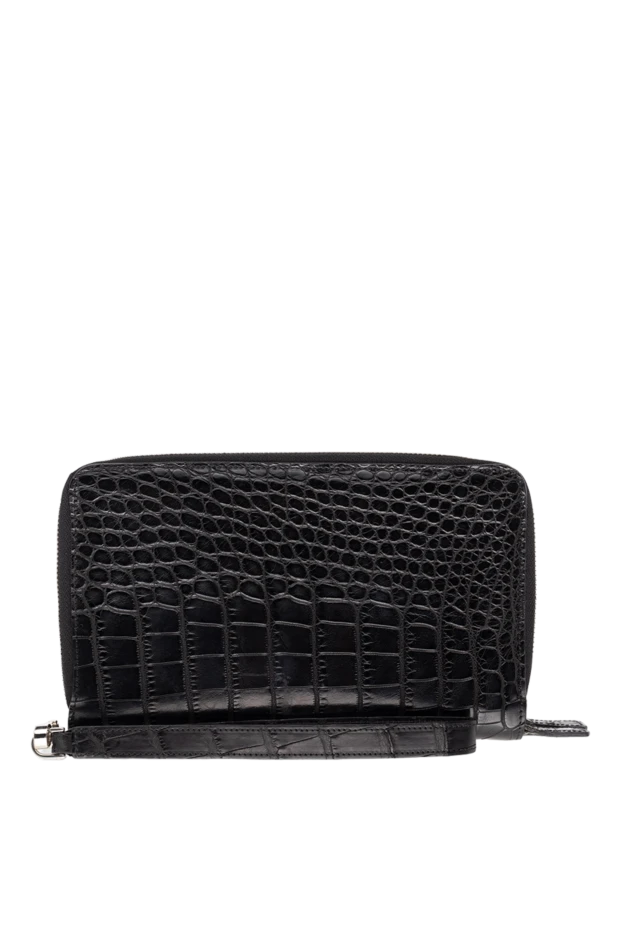 Cesare di Napoli man men's black alligator leather clutch buy with prices and photos 154722 - photo 1