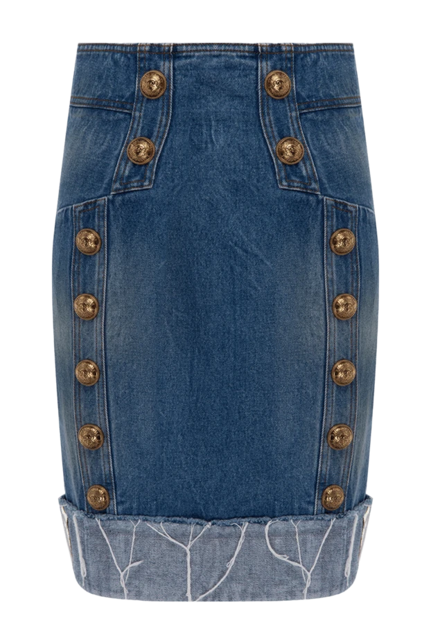 Balmain blue cotton skirt for women 154784 - photo 1