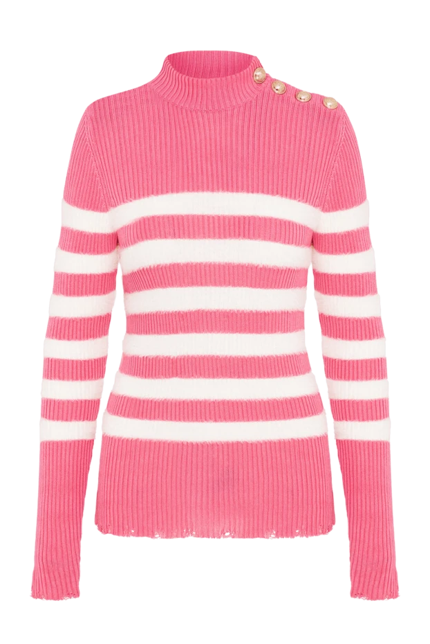 Balmain women's pink striped jumper 154786 - photo 1