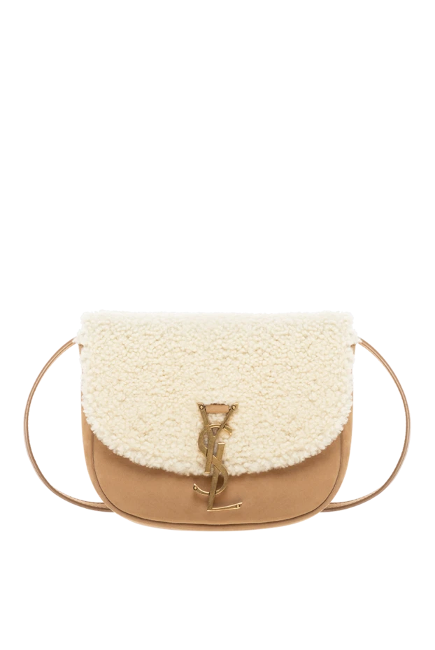 Saint Laurent woman beige nubuck and fur bag for women buy with prices and photos 154795 - photo 1