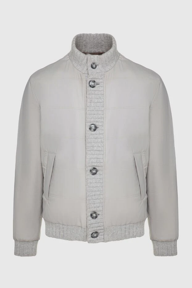 Kiton мужские куртка на меху из полиамида, шерсти и шёлка серая мужская купить с ценами и фото 154809 - фото 1