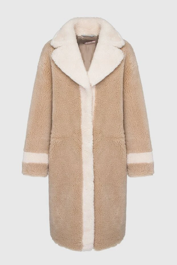 Fleur de Paris woman women's beige wool and polyester fur coat buy with prices and photos 154817 - photo 1