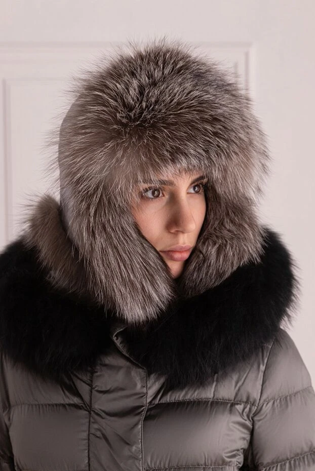 FG Furs woman gray fox cap for women buy with prices and photos 154873 - photo 2