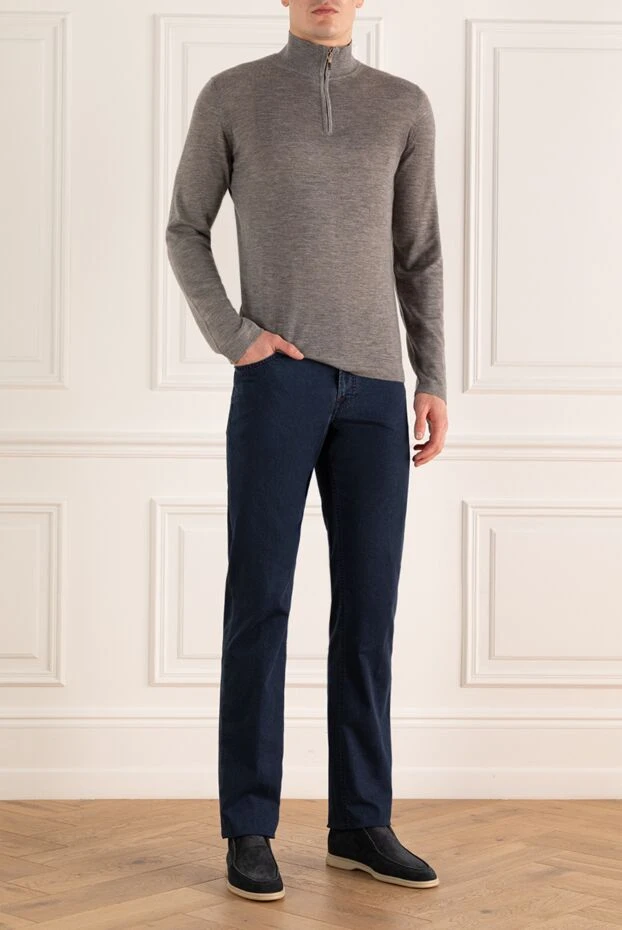 Stefano Ricci джинсы из хлопка и полиэстера синие мужские 154893 - фото 2