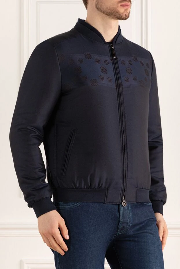 Stefano Ricci куртка из кашемира синяя мужская 154908 - фото 3