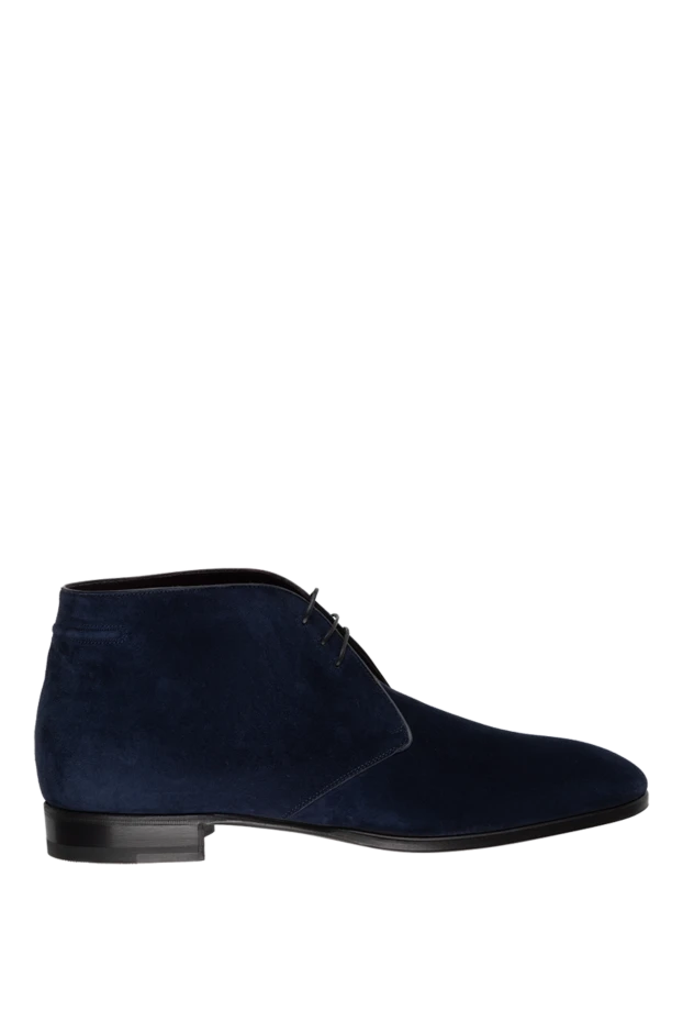 Men's suede boots blue - photo 1