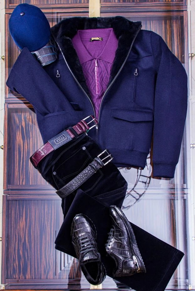 Black crocodile leather sneakers with shock-absorbing soles - photo 2