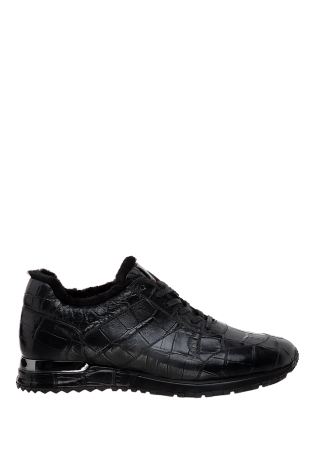 Cesare di Napoli man black alligator sneakers for men buy with prices and photos 154919 - photo 1