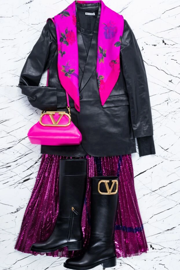 Maticevski black leather and cotton blouse for women 154926 - photo 2