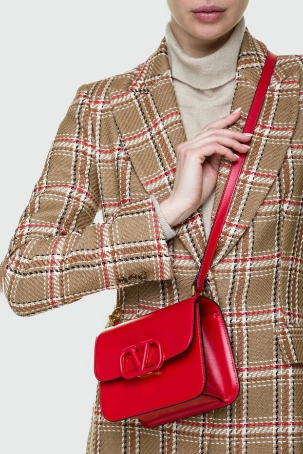 Valentino жіночі сумка зі шкіри червона жіноча купити фото з цінами 154936 - фото 2