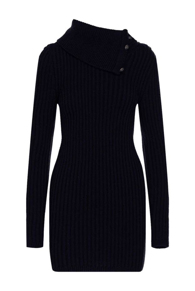 Saint Laurent женские платье из шерсти синее женское 154953 - фото 1