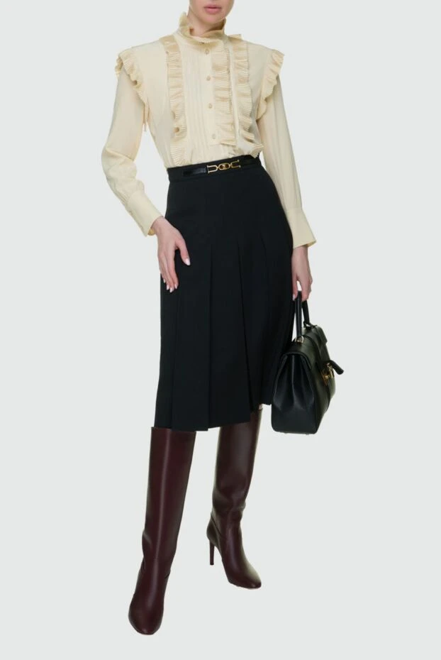 Celine женские юбка из шерсти черная женская купить с ценами и фото 154976 - фото 2