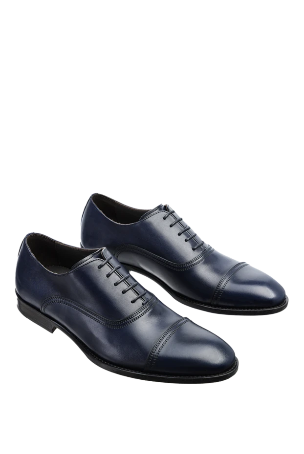 Roberto Morelli туфли оксфорды cap-toe классические синие кожаные мужские 154993 - фото 3