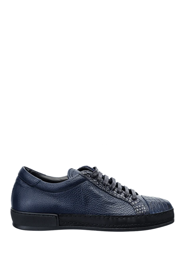 Cesare di Napoli man blue leather sneakers for men buy with prices and photos 155010 - photo 1