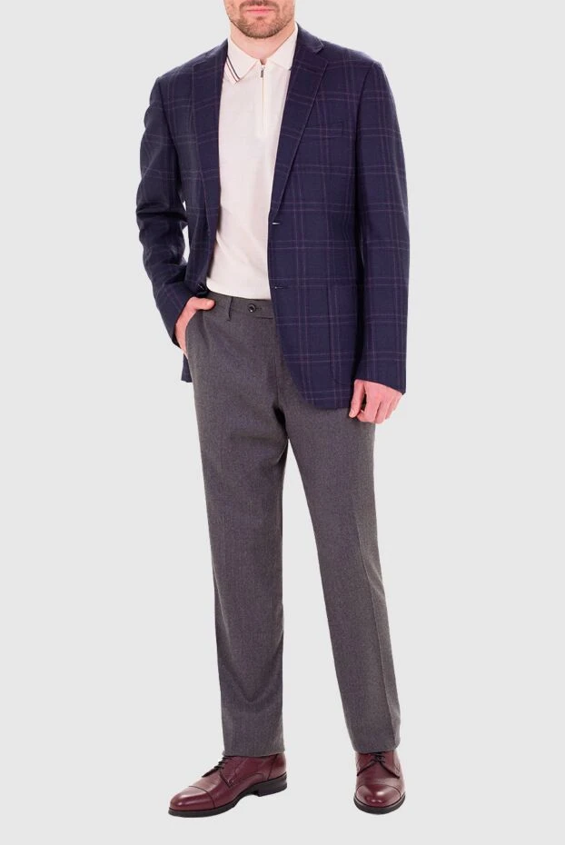 Corneliani мужские пиджак из шерсти и кашемира фиолетовый мужской купить с ценами и фото 155027 - фото 2