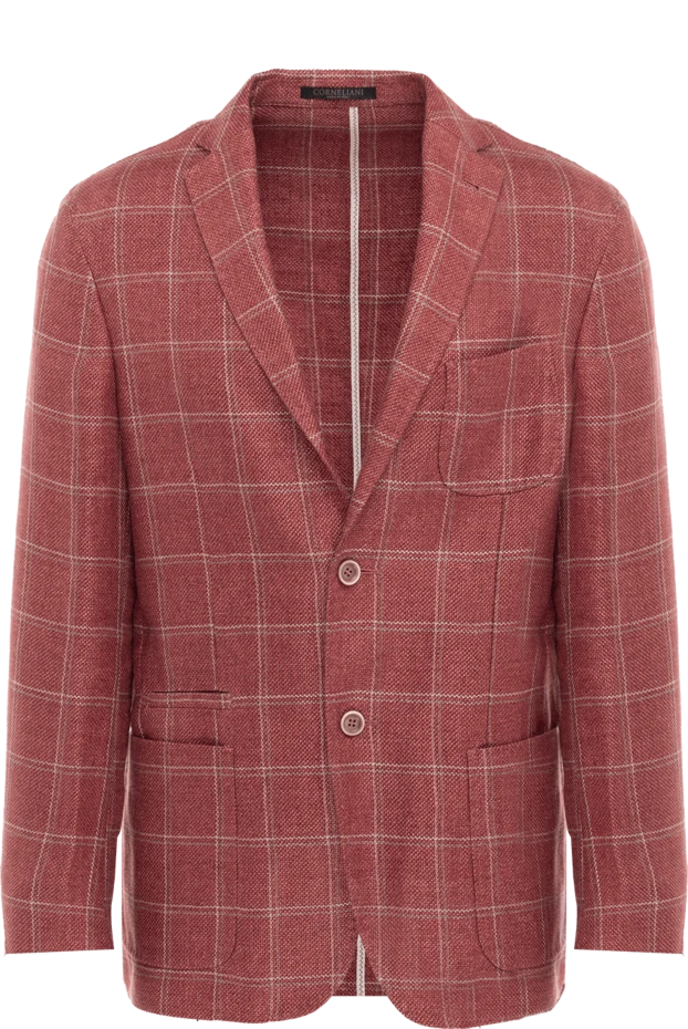 Corneliani мужские пиджак из шерсти и льна розовый мужской купить с ценами и фото 155028 - фото 1