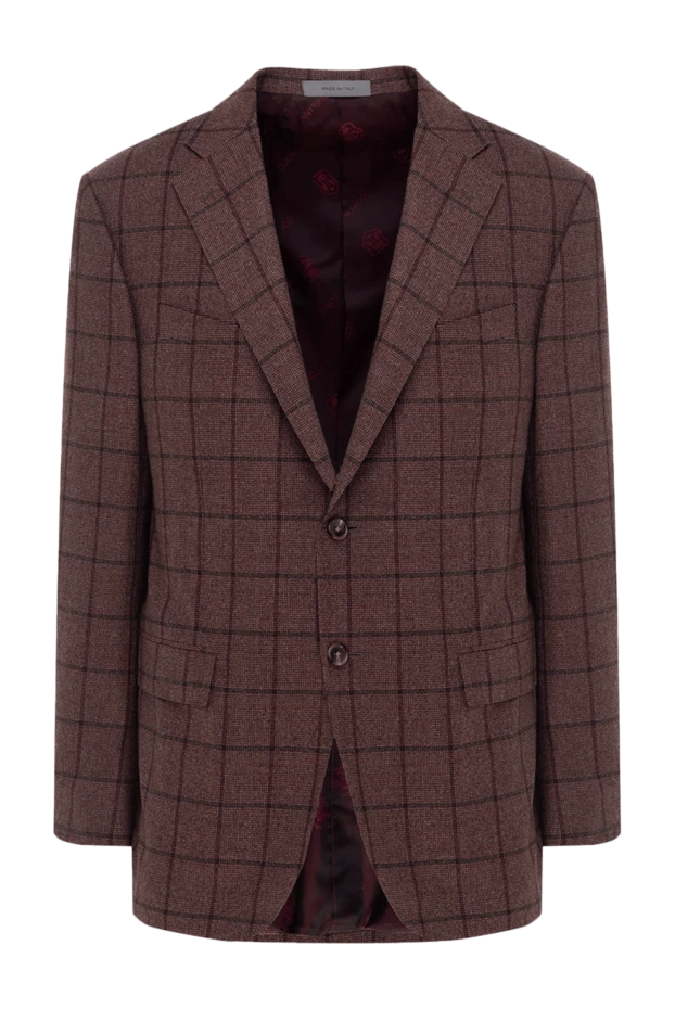 Corneliani мужские пиджак из шерсти бордовый мужской купить с ценами и фото 155030 - фото 1