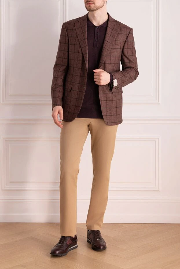 Corneliani burgundy wool jacket for men 155030 - photo 2