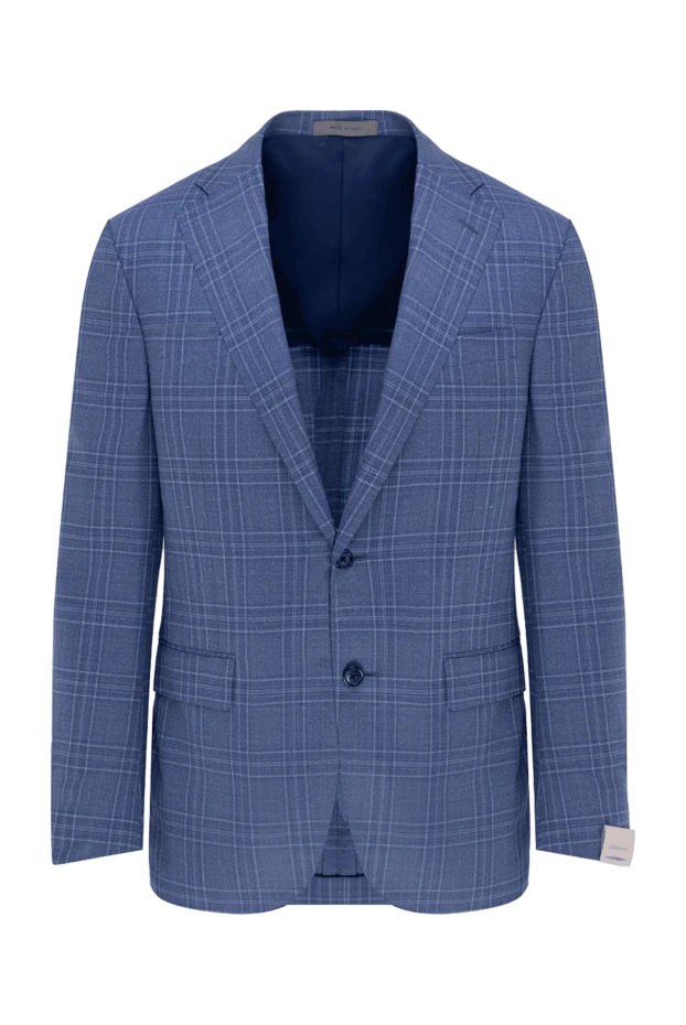 Corneliani мужские пиджак из шерсти голубой мужской купить с ценами и фото 155035 - фото 1
