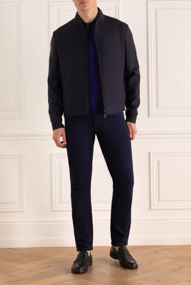 Corneliani мужские куртка из шерсти и мохера синяя мужская купить с ценами и фото 155041 - фото 2