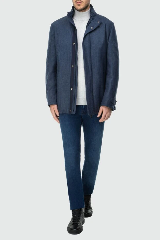Corneliani мужские куртка из шерсти синяя мужская купить с ценами и фото 155042 - фото 2