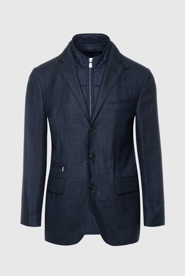 Corneliani мужские пиджак из шерсти синий мужской купить с ценами и фото 155044 - фото 1