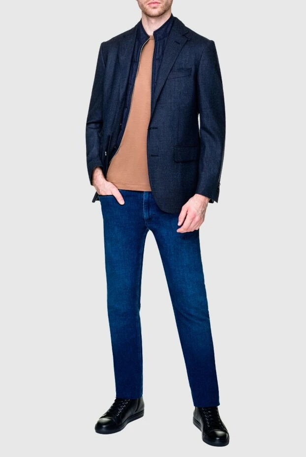 Corneliani мужские пиджак из шерсти синий мужской купить с ценами и фото 155046 - фото 2