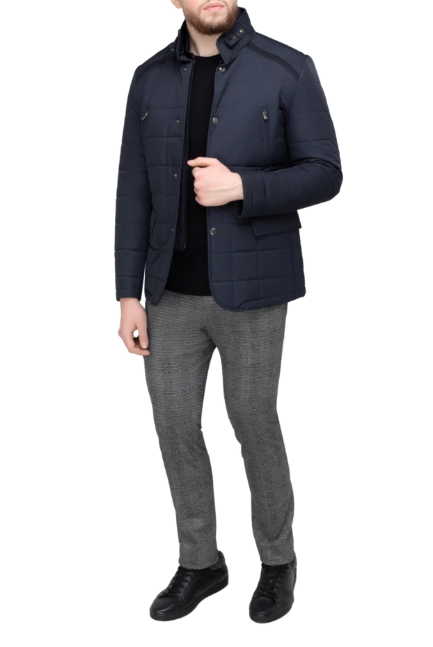 Corneliani куртка з поліестеру синя чоловіча 155057 - фото 2