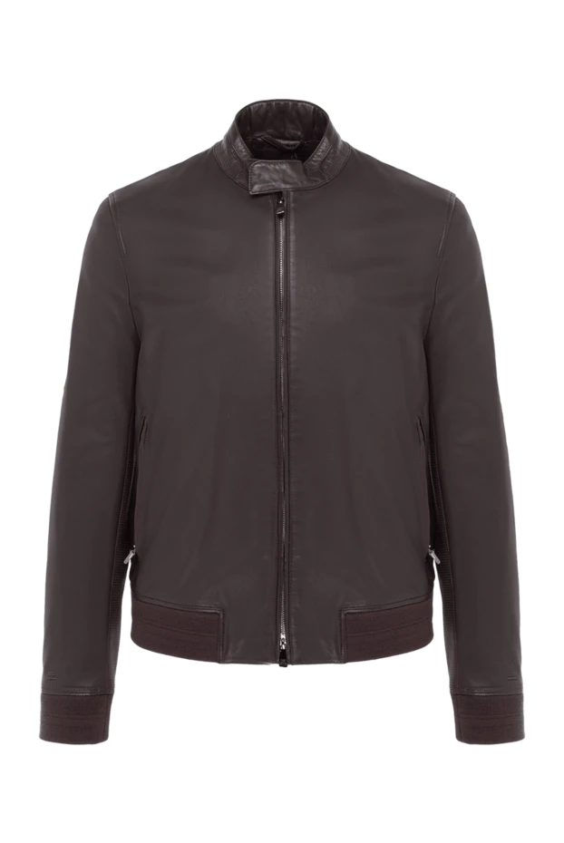 Corneliani мужские куртка кожаная коричневая мужская купить с ценами и фото 155061 - фото 1