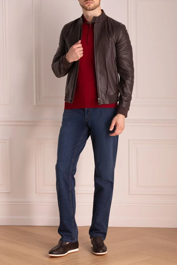 Corneliani man brown leather jacket for men buy with prices and photos 155061 - photo 2