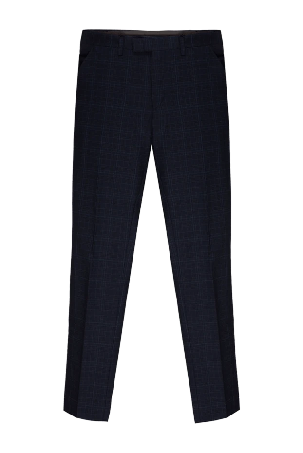 Corneliani мужские брюки из шерсти и эластана синие мужские купить с ценами и фото 155067 - фото 1