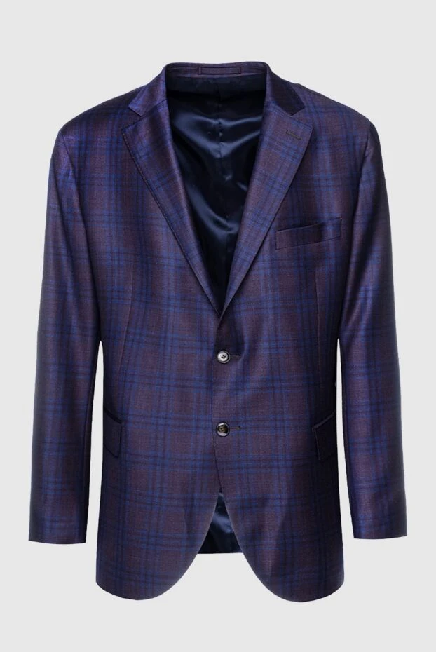 Lubiam мужские пиджак из шерсти фиолетовый мужской купить с ценами и фото 155090 - фото 1