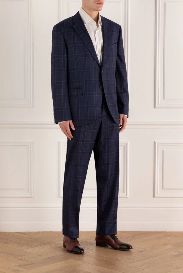 Lubiam man men's suit made of wool, blue buy with prices and photos 155095 - photo 2