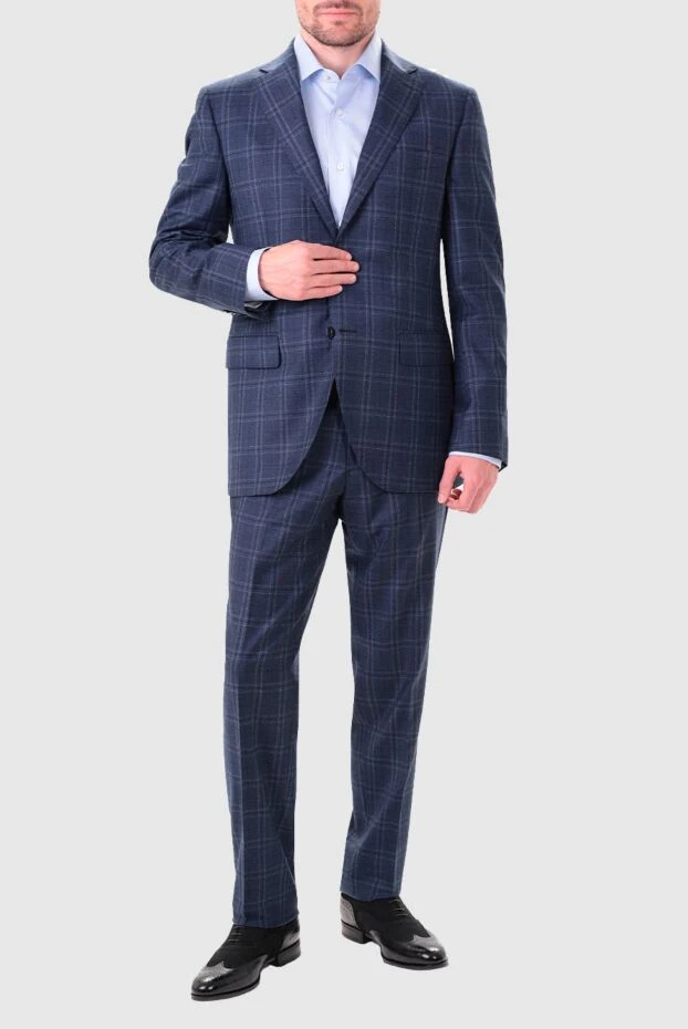 Lubiam man men's suit made of wool, blue buy with prices and photos 155097 - photo 2