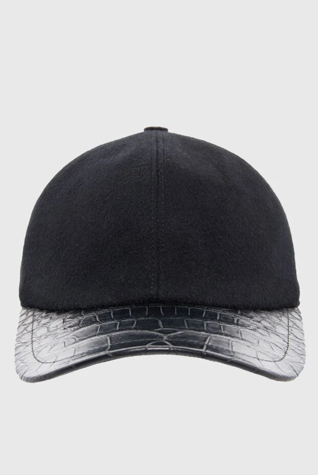 Cesare di Napoli black alligator and cashmere cap for men 155104 - photo 1