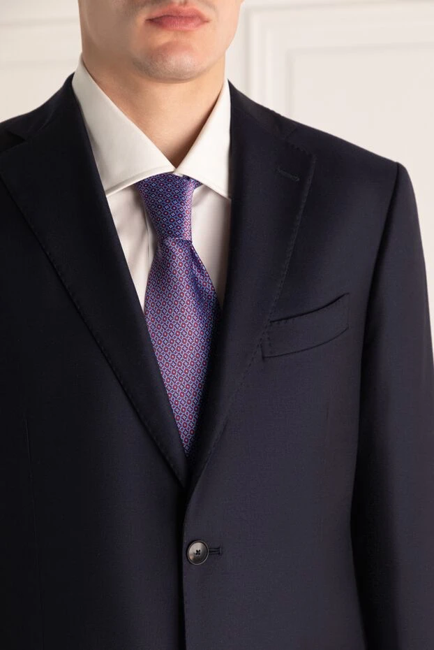 Stefano Ricci краватка з шовку фіолетова чоловіча 155181 - фото 2