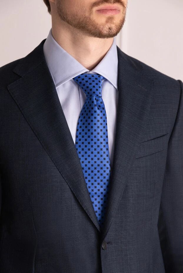 Stefano Ricci blue silk tie for men 155188 - photo 3