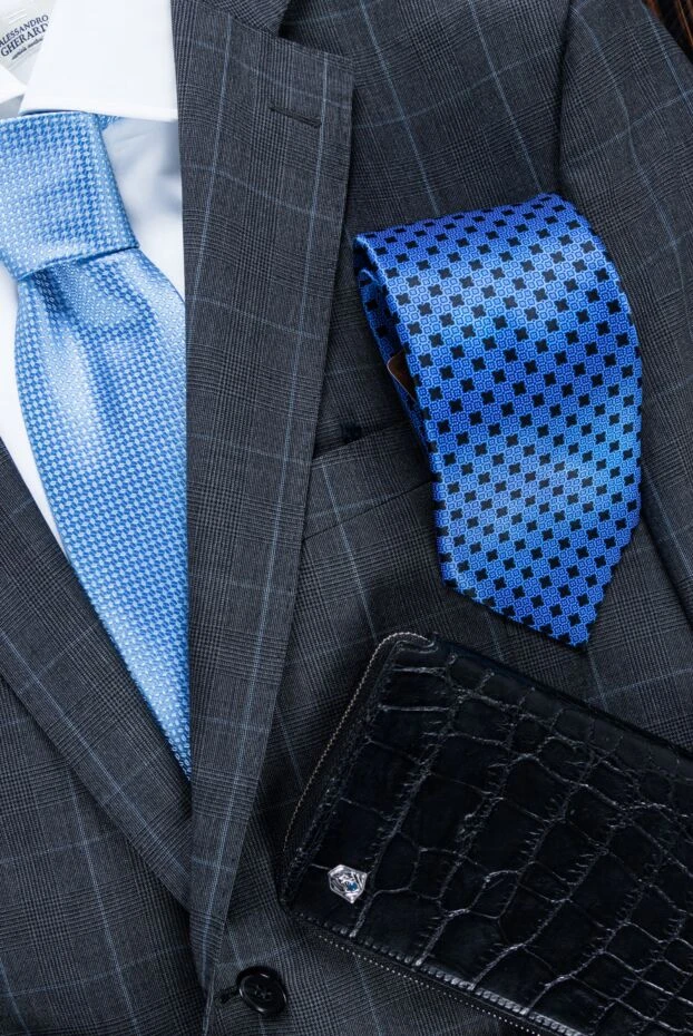 Stefano Ricci blue silk tie for men 155188 - photo 2