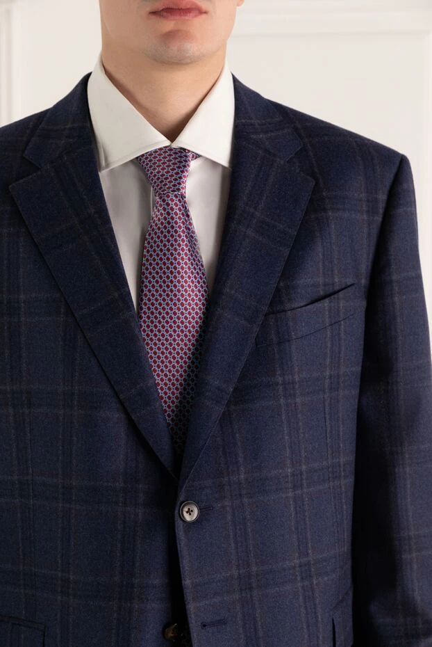 Stefano Ricci краватка з шовку фіолетова чоловіча 155197 - фото 2