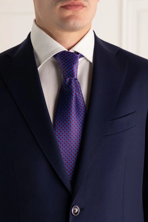 Stefano Ricci краватка з шовку фіолетова чоловіча 155198 - фото 3
