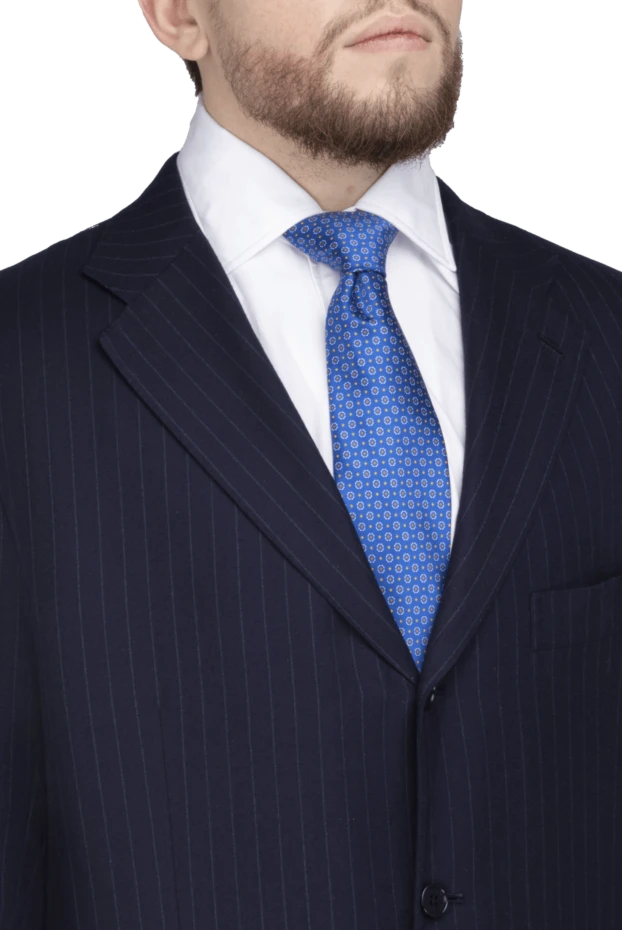 Stefano Ricci краватка з шовку синя чоловіча 155200 - фото 2