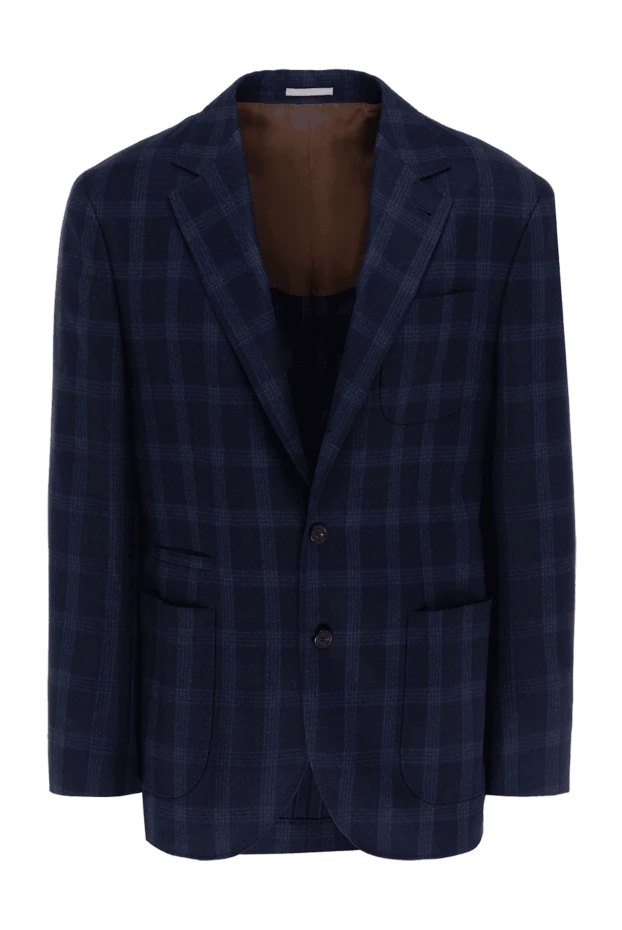 Blue wool jacket for men - photo 1