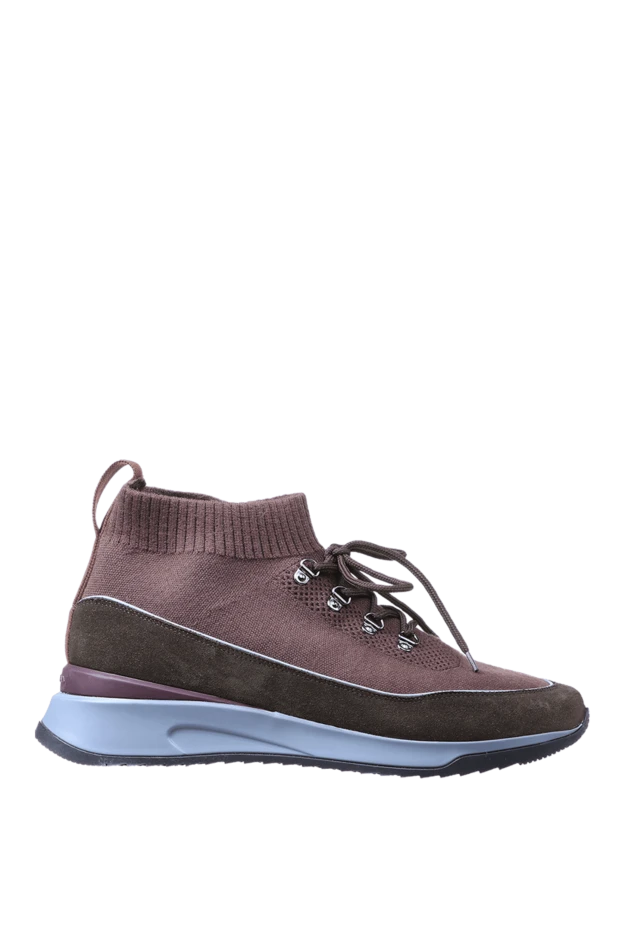 Corneliani man sneakers in textile and suede brown for men buy with prices and photos 155255 - photo 1