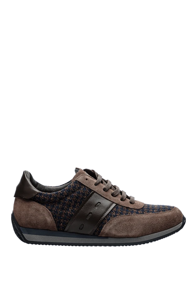 Corneliani man brown leather and wool sneakers for men buy with prices and photos 155259 - photo 1