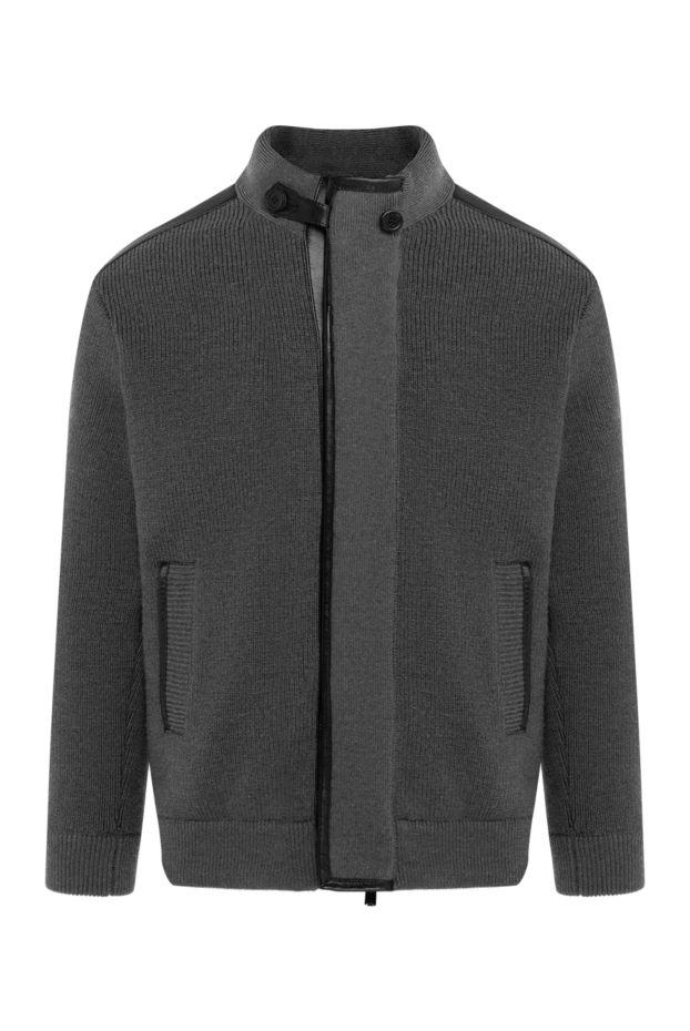 Torras cardigan for men made of gray wool 155276 - photo 1