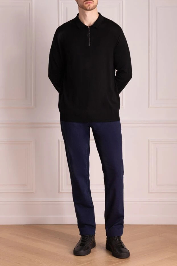 Torras man cashmere & alligator long sleeve polo black for men buy with prices and photos 155284 - photo 2