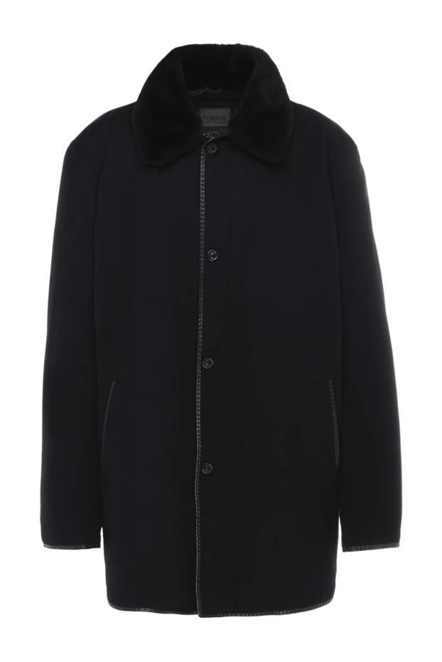 Torras black men's fur jacket with cashmere fur 155291 - photo 1