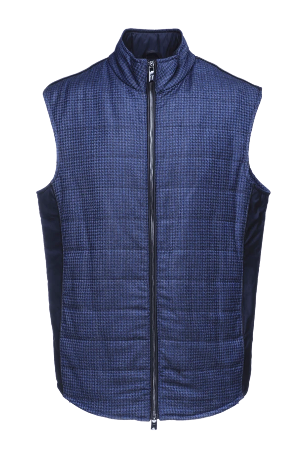 Torras blue wool and polyamide vest for men 155304 - photo 1