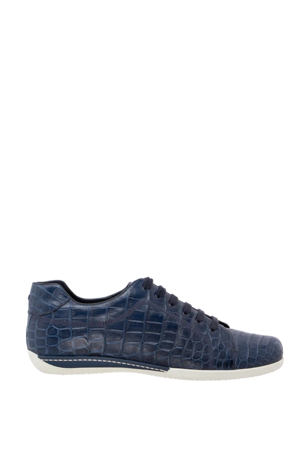 Artioli men's crocodile leather snickers blue 155317 - photo 1